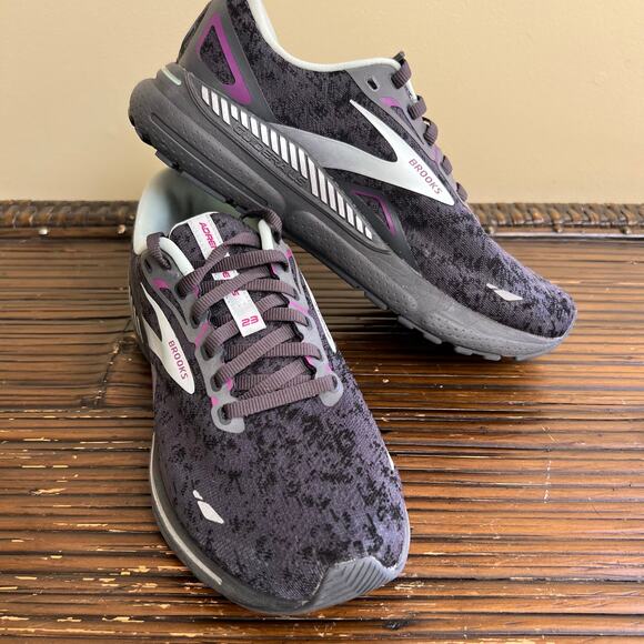 Brooks Adrenaline GTS Black and Purple Women's Size 9 Sneakers Running Walking - Picture 2 of 10